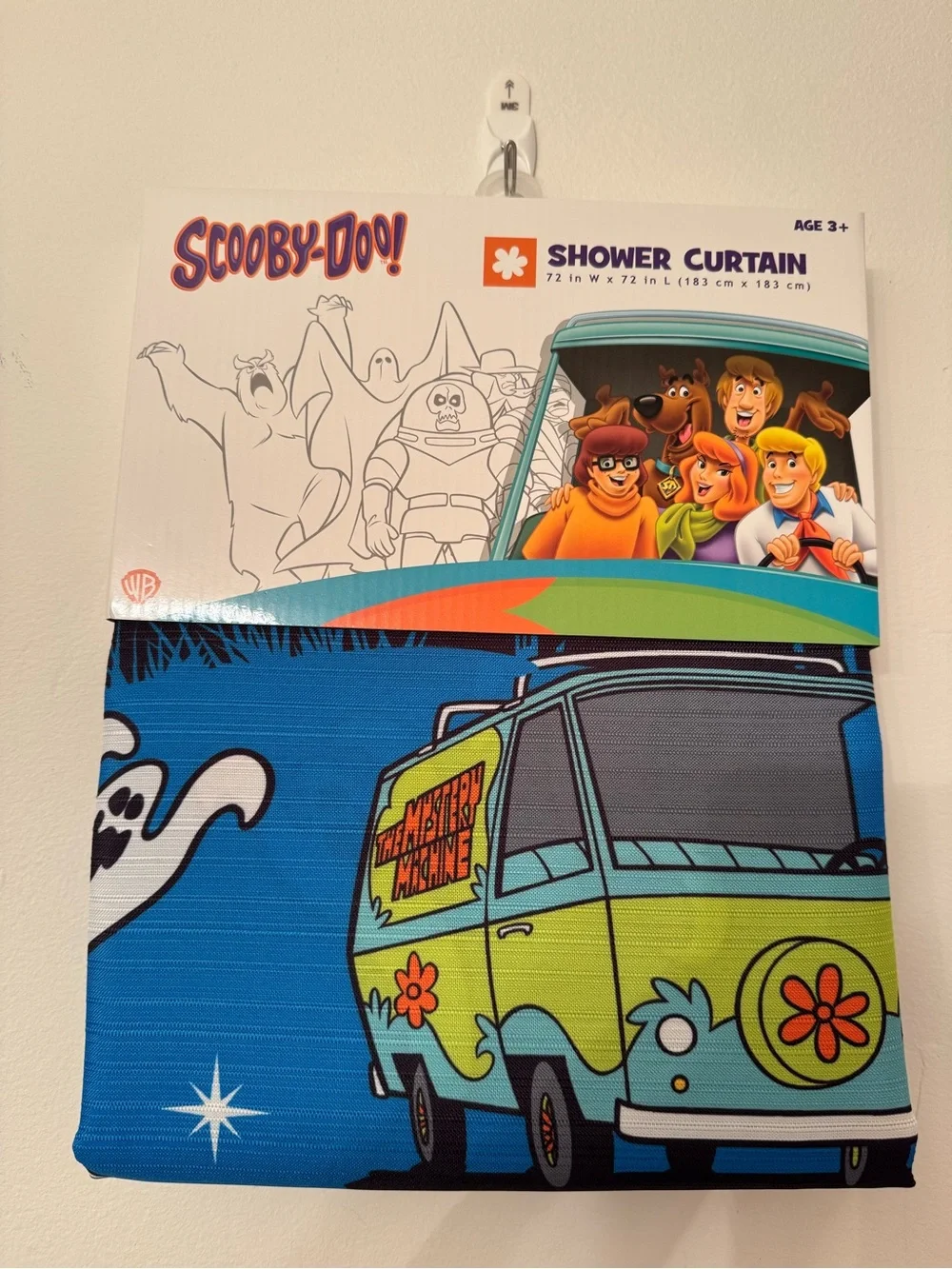 Scooby-Doo Blue & Green Mystery Machine Shower Curtain